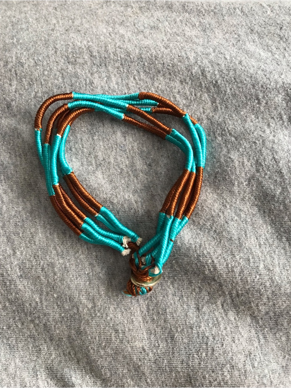 Turquoise & Brown Wrap Bracelet